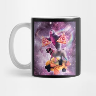 Space Pizza Sloth On Pug Unicorn On Waffles Mug